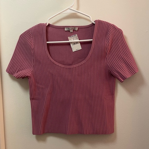 NWT Madewell  Sculpt Ottoman Rib Crop Top - Picture 2 of 3